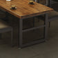 Rectangle Dining Table Industrial Home Kitchen Trestle Base Table
