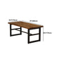 Rectangle Dining Table Industrial Home Kitchen Trestle Base Table