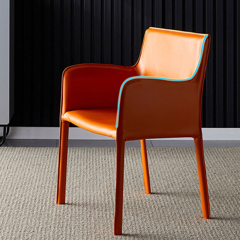 現代的なレザーダイニングルームチェアメタルダイニングアームチェアレストランで使用する