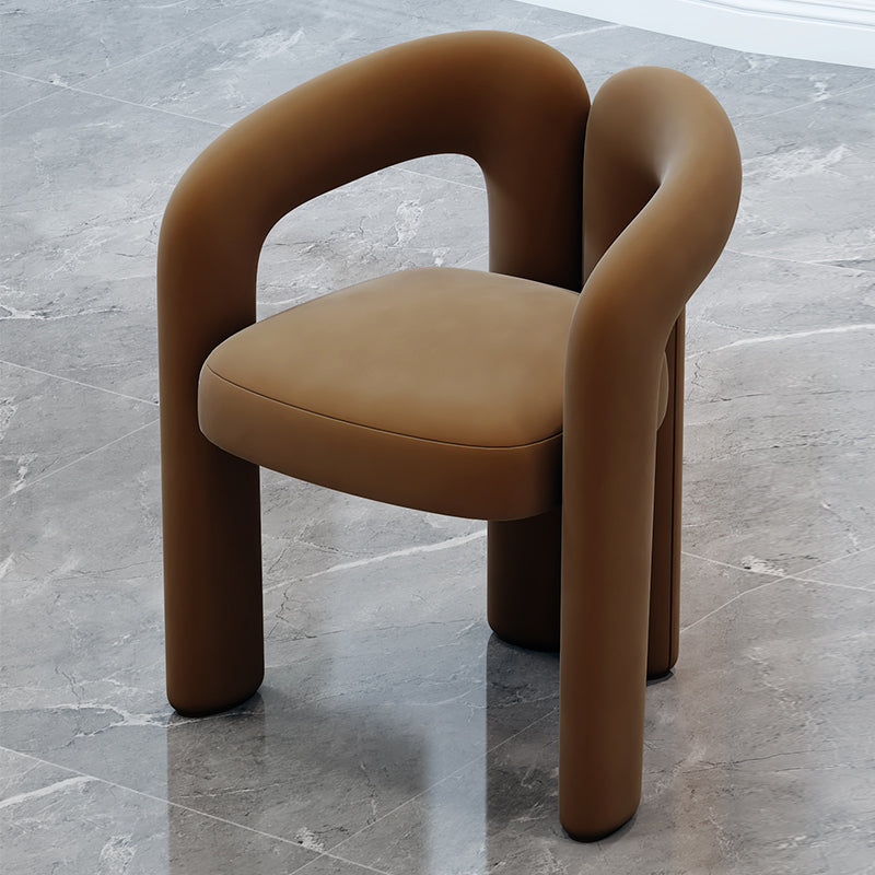 Contemporary Velvet Dining Chair Metal Dining Arm Chair for Restaurant Use