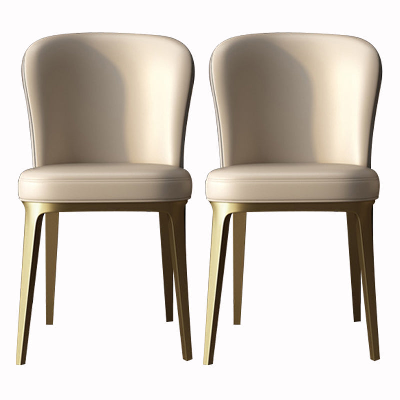 Nordic Style Metal Dining Chairs Leather Dining Parsons Chair for Restaurant Use Grey 2 Piece Set Clearhalo 'Dining Chairs' 'Dining Tables & Seating' 'dining_chair' 'furn' 'furn_dining_chair' 'Furniture' 'Kitchen & Dining Furniture' 5687739