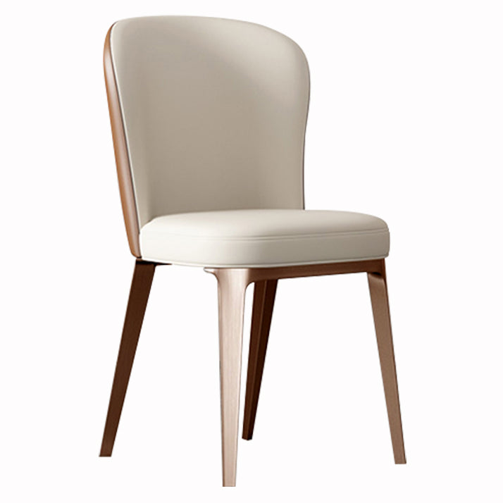 Nordic Style Metal Dining Chairs Leather Dining Parsons Chair for Restaurant Use Clearhalo 'Dining Chairs' 'Dining Tables & Seating' 'dining_chair' 'furn' 'furn_dining_chair' 'Furniture' 'Kitchen & Dining Furniture' 5687745