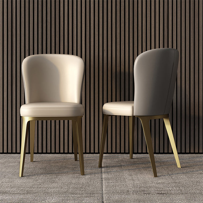 Nordic Style Metal Dining Chairs Leather Dining Parsons Chair for Restaurant Use Clearhalo 'Dining Chairs' 'Dining Tables & Seating' 'dining_chair' 'furn' 'furn_dining_chair' 'Furniture' 'Kitchen & Dining Furniture' 5687748