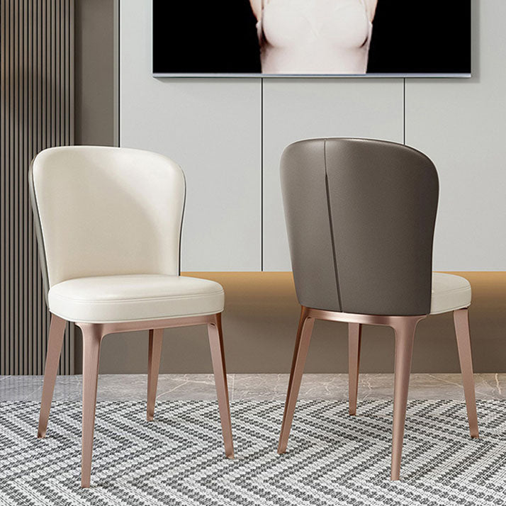 Nordic Style Metal Dining Chairs Leather Dining Parsons Chair for Restaurant Use Clearhalo 'Dining Chairs' 'Dining Tables & Seating' 'dining_chair' 'furn' 'furn_dining_chair' 'Furniture' 'Kitchen & Dining Furniture' 5687750