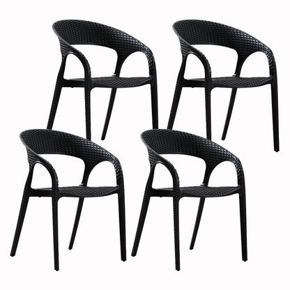 Open Back Armchair Plastic Scandinavian Kitchen Dining Room Chair