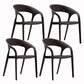 Open Back Armchair Plastic Scandinavian Kitchen Dining Room Chair
