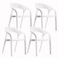 Open Back Armchair Plastic Scandinavian Kitchen Dining Room Chair