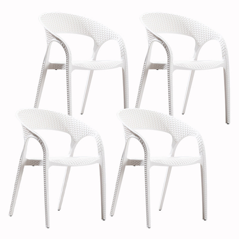 Open Back Armchair Plastic Scandinavian Kitchen Dining Room Chair