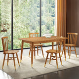 Slat Back Side Chair Wood Scandinavian Dining Kitchen Room Chair