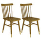 Slat Back Side Chair Wood Scandinavian Dining Kitchen Room Chair