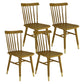 Slat Back Side Chair Wood Scandinavian Dining Kitchen Room Chair
