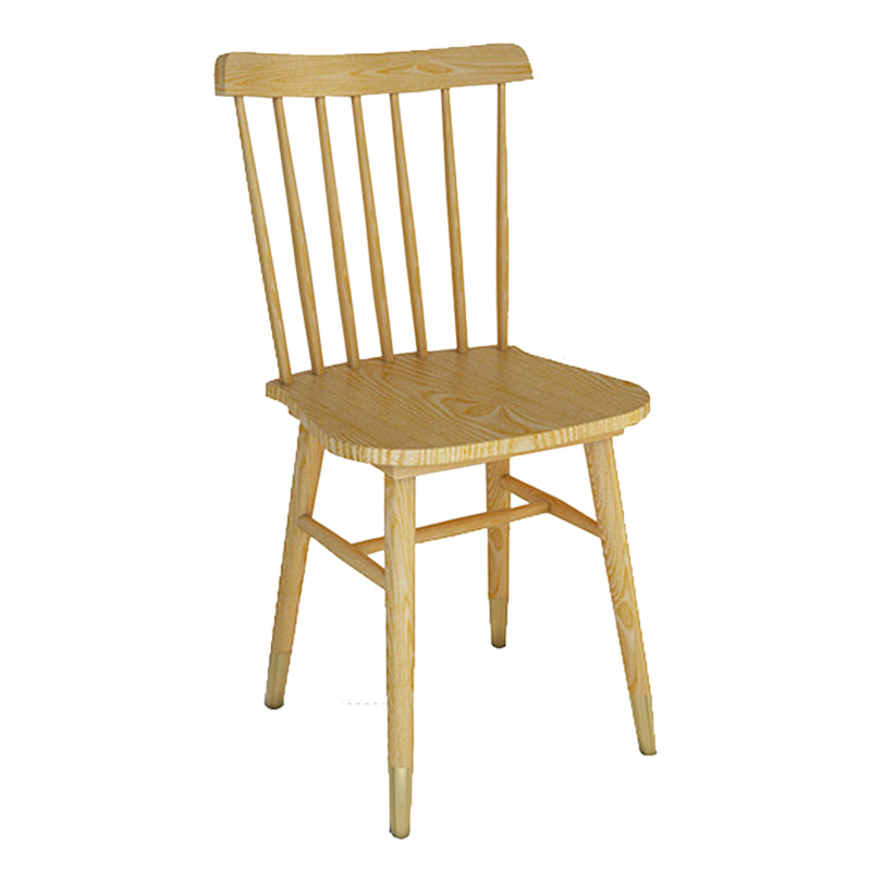 Slat Back Side Chair Wood Scandinavian Dining Kitchen Room Chair