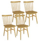 Slat Back Side Chair Wood Scandinavian Dining Kitchen Room Chair