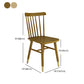 Slat Back Side Chair Wood Scandinavian Dining Kitchen Room Chair