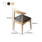 Contemporary Dining Chair Armless Side Chair with Wooden Legs for Kitchen