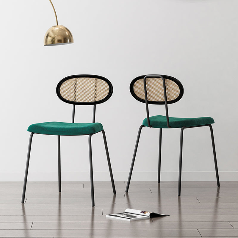 Fabric Side Chair Industrial Design Armless Open Back Side Chairs Clearhalo 'Dining Chairs' 'Dining Tables & Seating' 'dining_chair' 'furn' 'furn_dining_chair' 'Furniture' 'Kitchen & Dining Furniture' 5687869