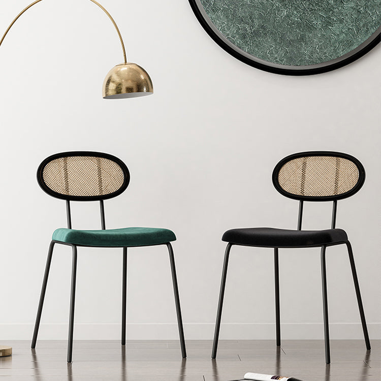 Fabric Side Chair Industrial Design Armless Open Back Side Chairs Clearhalo 'Dining Chairs' 'Dining Tables & Seating' 'dining_chair' 'furn' 'furn_dining_chair' 'Furniture' 'Kitchen & Dining Furniture' 5687872