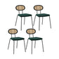 Fabric Side Chair Industrial Design Armless Open Back Side Chairs Green 4 Piece Set Clearhalo 'Dining Chairs' 'Dining Tables & Seating' 'dining_chair' 'furn' 'furn_dining_chair' 'Furniture' 'Kitchen & Dining Furniture' 5687873