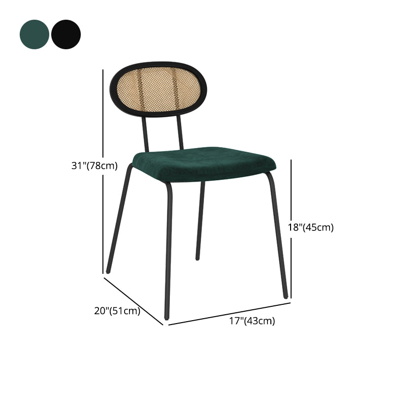 Fabric Side Chair Industrial Design Armless Open Back Side Chairs Clearhalo 'Dining Chairs' 'Dining Tables & Seating' 'dining_chair' 'furn' 'furn_dining_chair' 'Furniture' 'Kitchen & Dining Furniture' 5687885