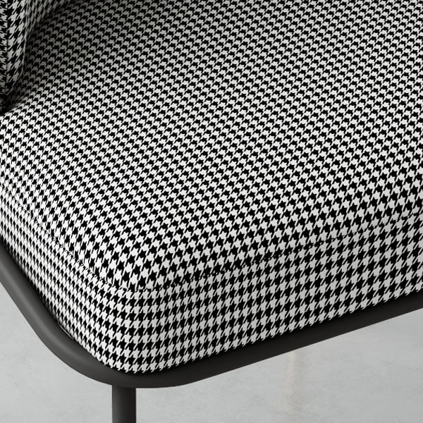 Sedia da pranzo glam in metallo a braccioless sedie imbottite per uso del ristorante