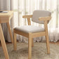 Contemporary Dining Chairs Arm Side Chair with Wooden Legs for Kitchen