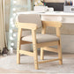 Contemporary Dining Chairs Arm Side Chair with Wooden Legs for Kitchen