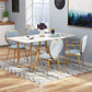 Arm Solid Back Dining Chair Nordic Design Upholstered Dining Chairs