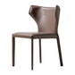 Moderne lederen armloze eetkamerstoel Wingback Side Chair voor restaurantgebruik