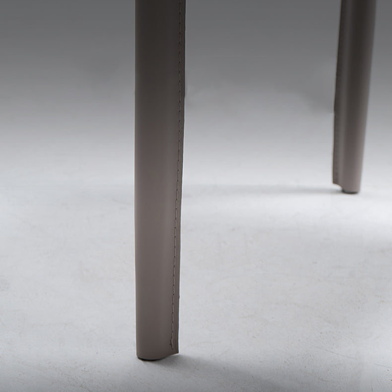 Moderne lederen armloze eetkamerstoel Wingback Side Chair voor restaurantgebruik