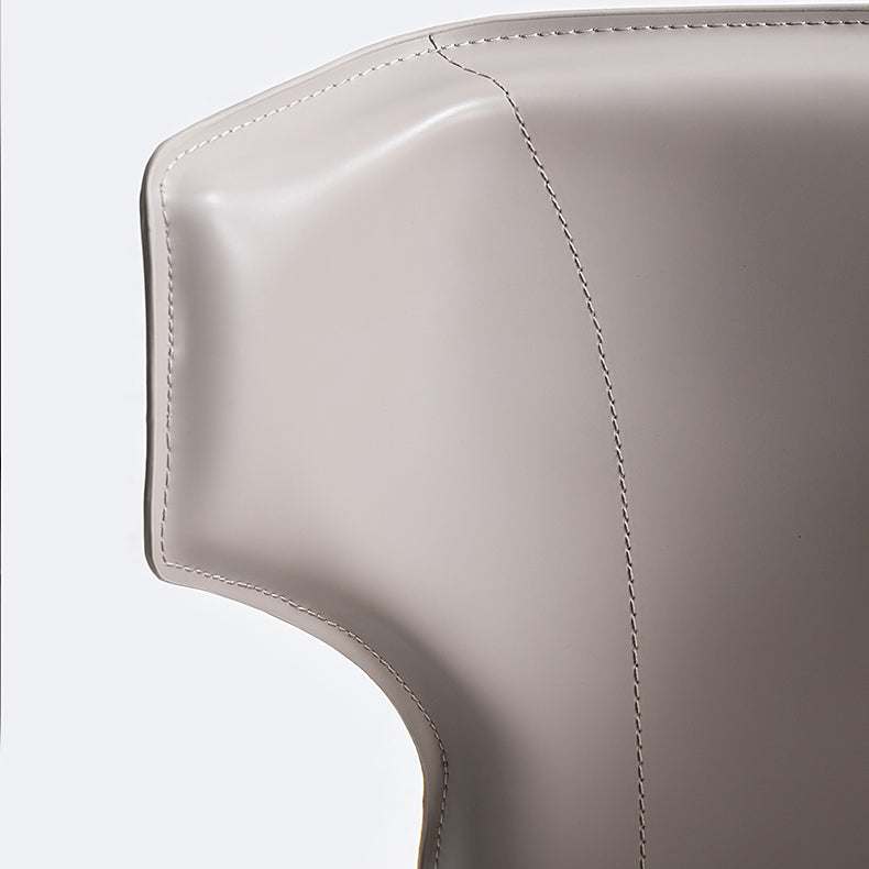 Moderne lederen armloze eetkamerstoel Wingback Side Chair voor restaurantgebruik