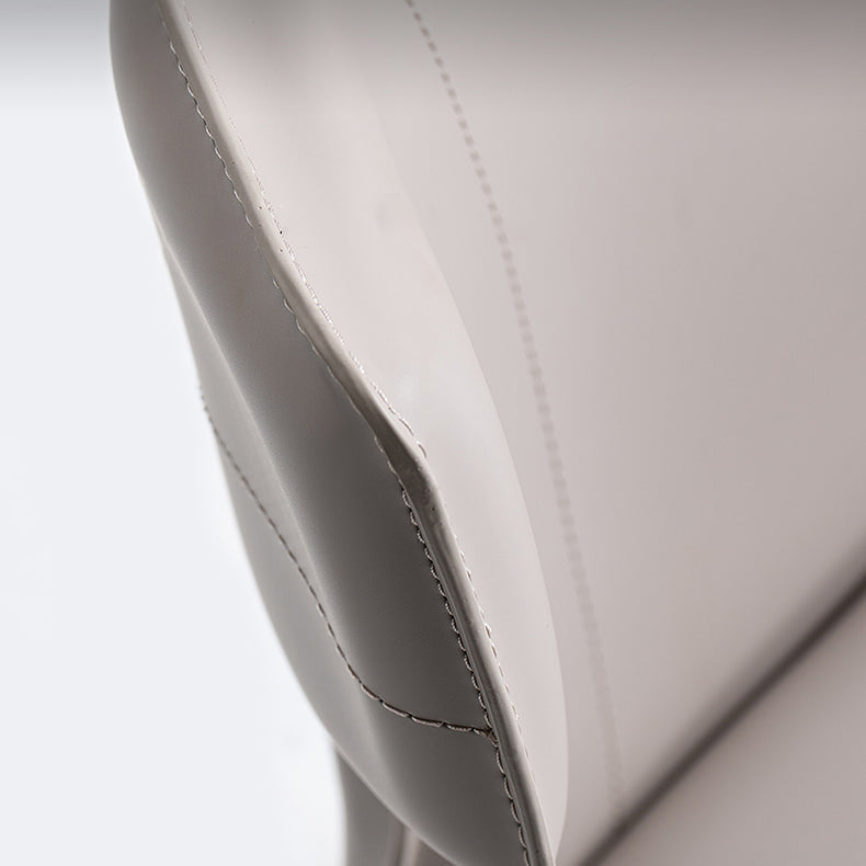 Moderne lederen armloze eetkamerstoel Wingback Side Chair voor restaurantgebruik