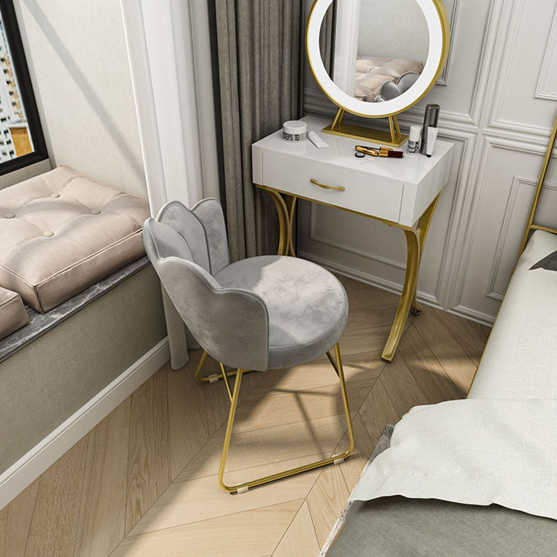 Fabric Dining Chairs Nordic Design Armless Solid Back Chair for Home