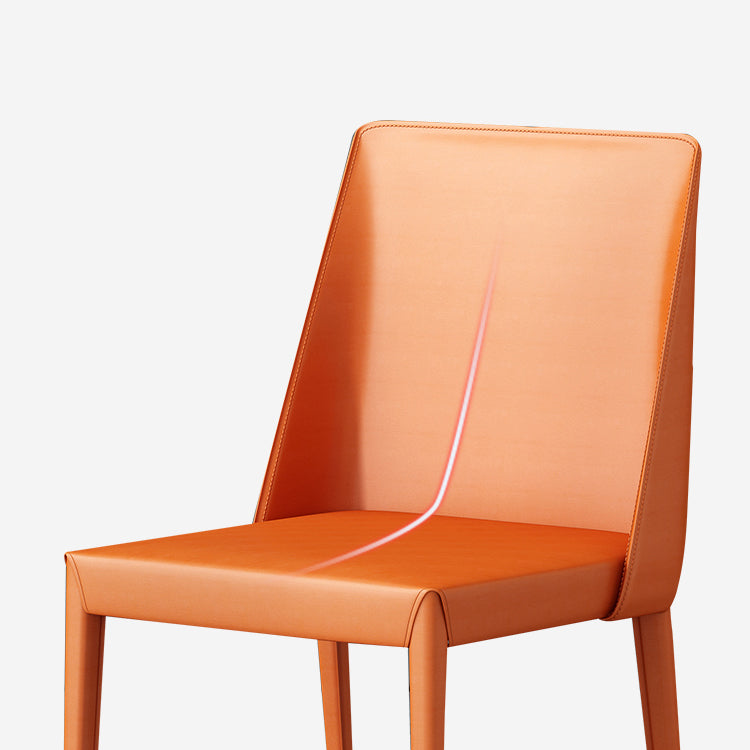 Modern Metal Dining Armless Chair Leather Dining Room Chairs for Restaurant Use