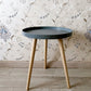 11.75 inch Wide Scandinavian Sofa Side Accent Table Tri Pin Round Side End Table