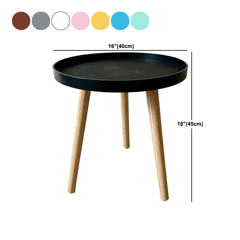 11.75 inch Wide Scandinavian Sofa Side Accent Table Tri Pin Round Side End Table