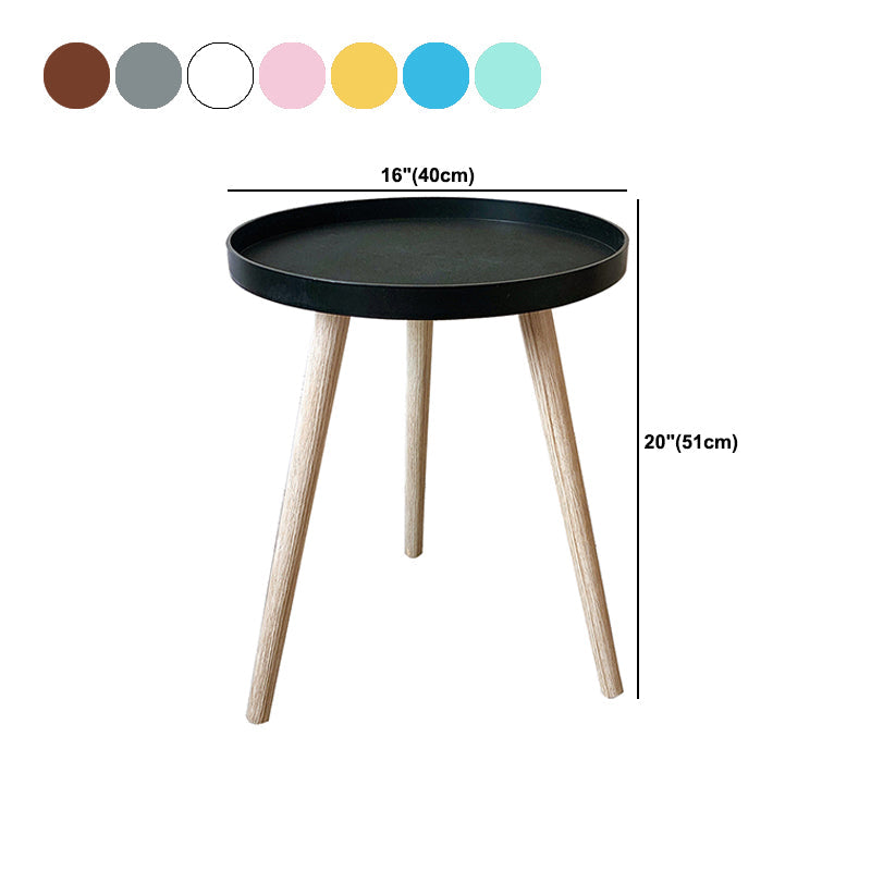 11.75 inch Wide Scandinavian Sofa Side Accent Table Tri Pin Round Side End Table