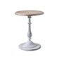 French Country Stylepedestal Base Design Circular Old Solid Wood Table Side Table