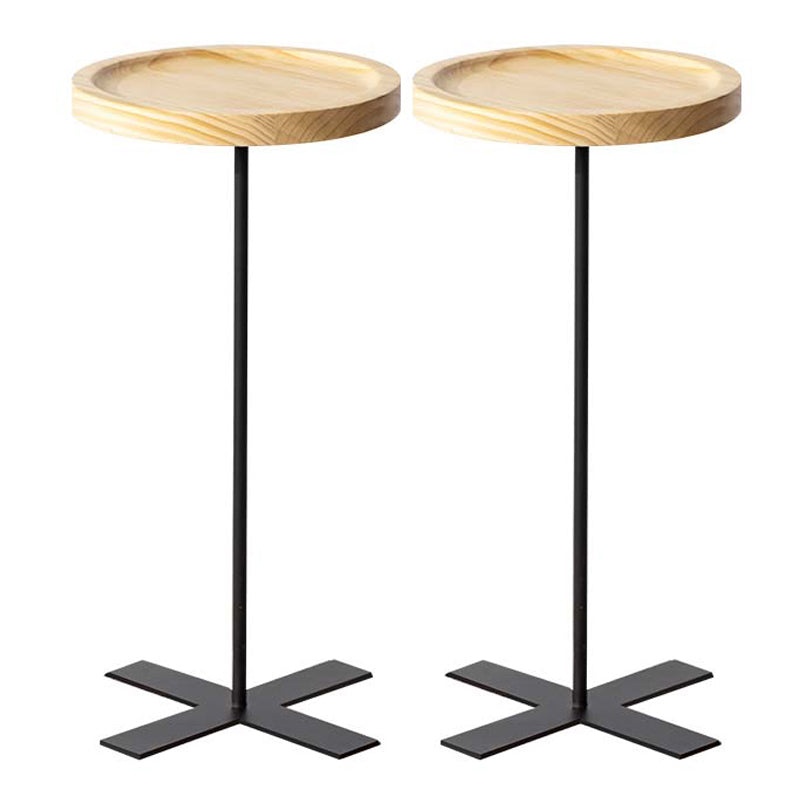 Table de l'extrémité latérale de style contemporain piédestal de canapé rond