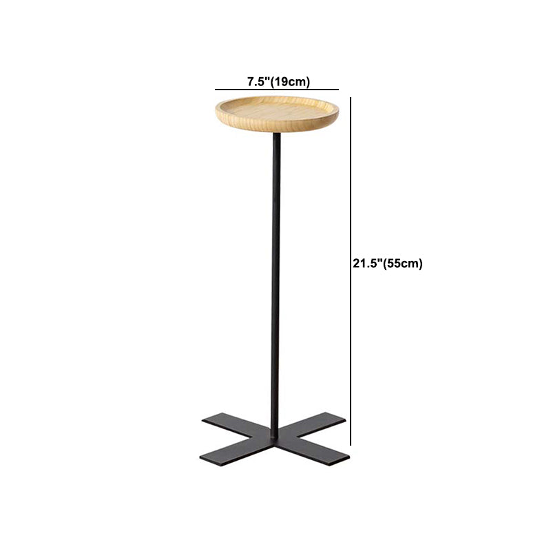 Table de l'extrémité latérale de style contemporain piédestal de canapé rond