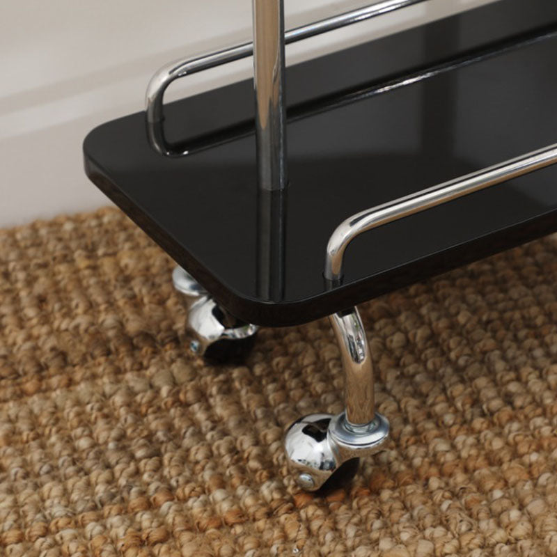 Rechthoekige bijzettafel met wielbasis Midden-eeuwse moderne stijl met opbergplank