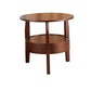 Traditional Round Wooden Top Side Table 3 Legs End Table with Storage 23.6"L x 23.6"W x 23.6"H Walnut 1 Clearhalo 'Coffee & Accent Tables' 'End & Side Tables' 'end_side_tables' 'furn' 'furn_end_side_tables' 'Furniture' 'Living Room Furniture' 5688421