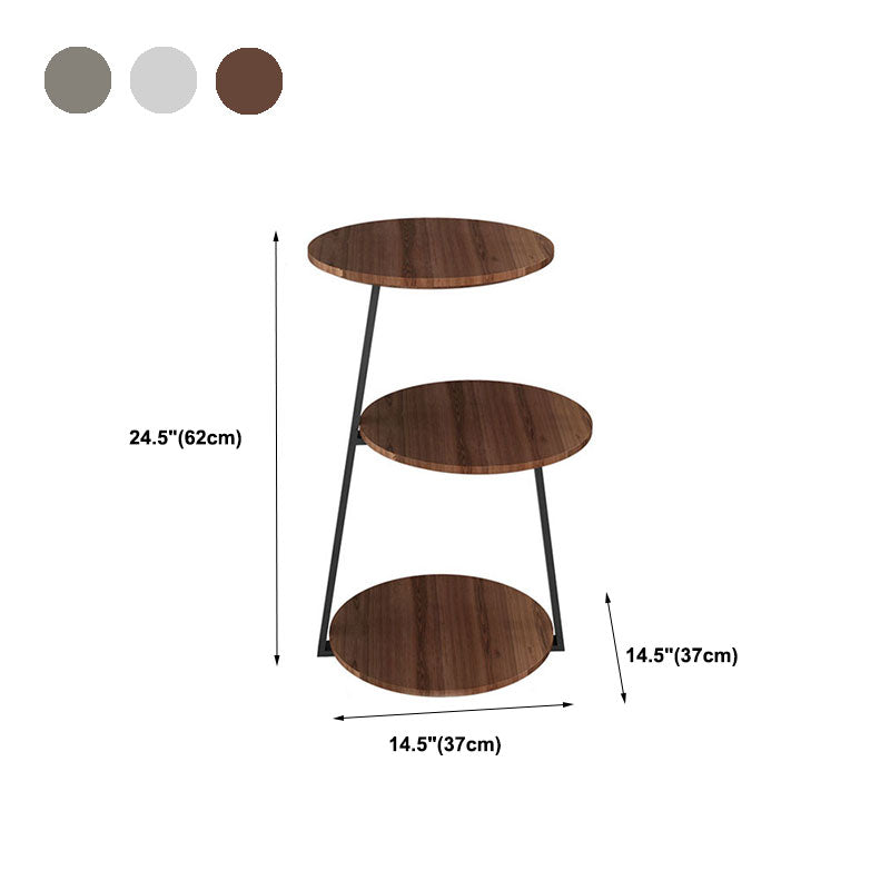 14.56 inch Wide Scandinavian Style Side End Table Metal Abstract Side Accent Table Clearhalo 'Coffee & Accent Tables' 'End & Side Tables' 'end_side_tables' 'furn' 'furn_end_side_tables' 'Furniture' 'Living Room Furniture' 5688453