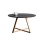 Table de bois rond en bois rond de style nordique avec table d'appoint de base en bois en bois
