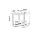 Table de l'extrémité en bois tradiculal Table d'appoint canapé à double niveau pour le salon
