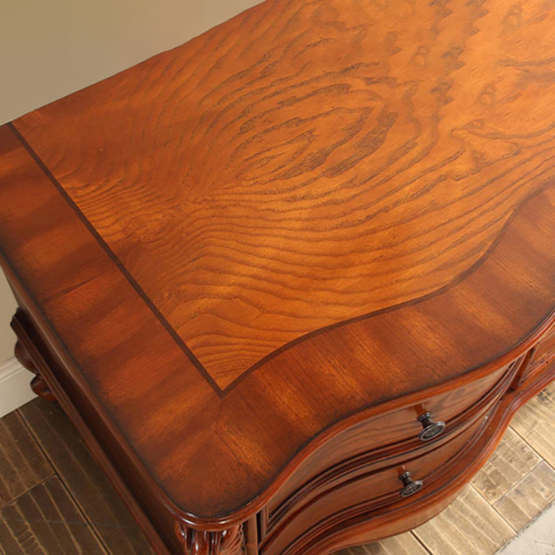 STANTE TV tradizionale TV mobile TV in legno di betulla marrone con ripiani