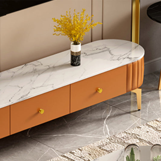 STANTE TV scandinavo Stone Console TV in stoccaggio chiuso con 3 cassetti