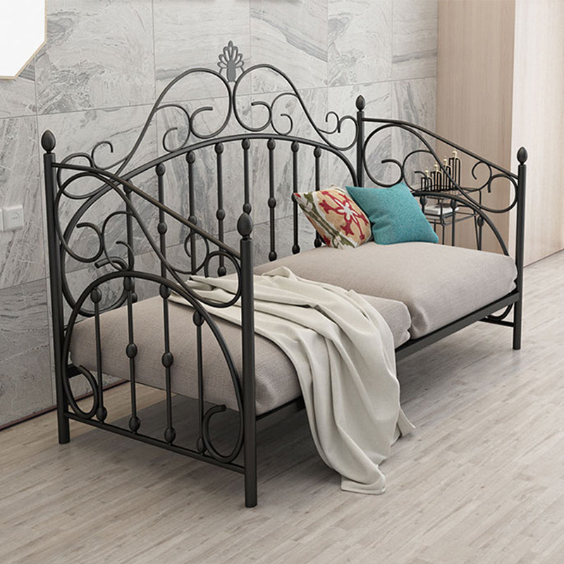 Luxurious Open-Frame Bed 45.28-inch High Metal Child's Bed with Headboard