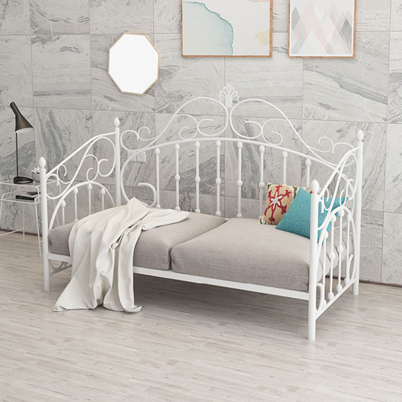 Luxurious Open-Frame Bed 45.28-inch High Metal Child's Bed with Headboard