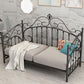 Luxurious Open-Frame Bed 45.28-inch High Metal Child's Bed with Headboard
