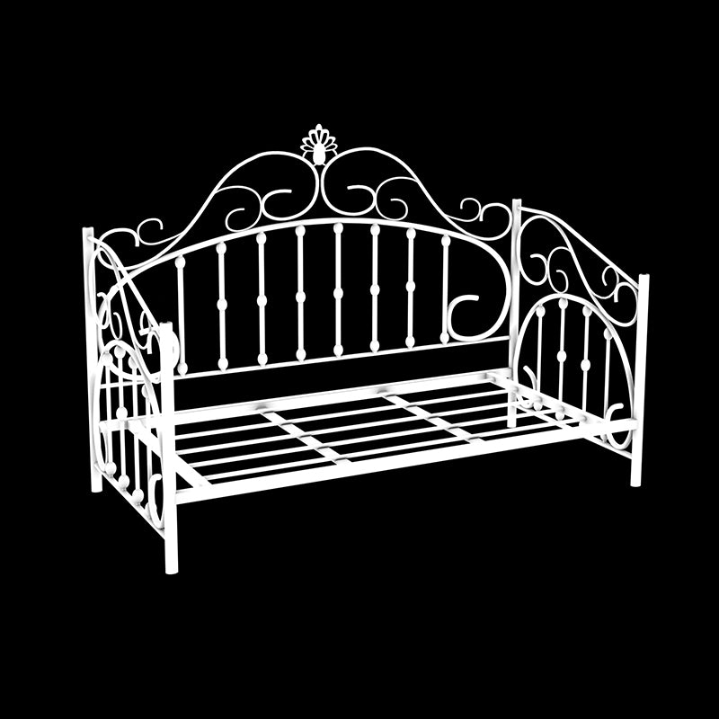 Luxurious Open-Frame Bed 45.28-inch High Metal Child's Bed with Headboard